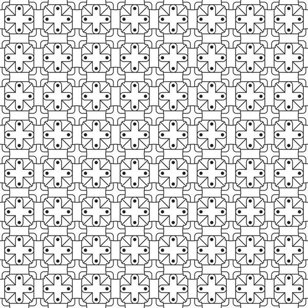Elegante preto e branco monocromático padrão gráfico geométrico ilustração vetorial — Vetor de Stock
