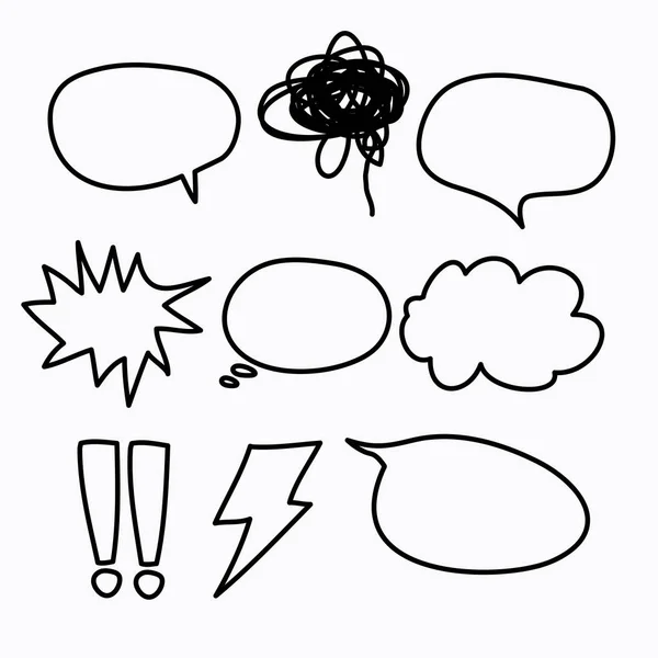 Comic Bubbles Speech Effect Vector Illustratie Witte Achtergrond — Stockvector