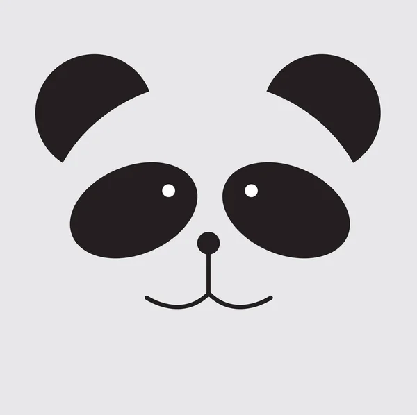 熊猫熊动物脸病媒图解 — 图库矢量图片