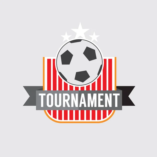 Soccer Or Football Tournament Badge Vector Illustration — Stock vektor