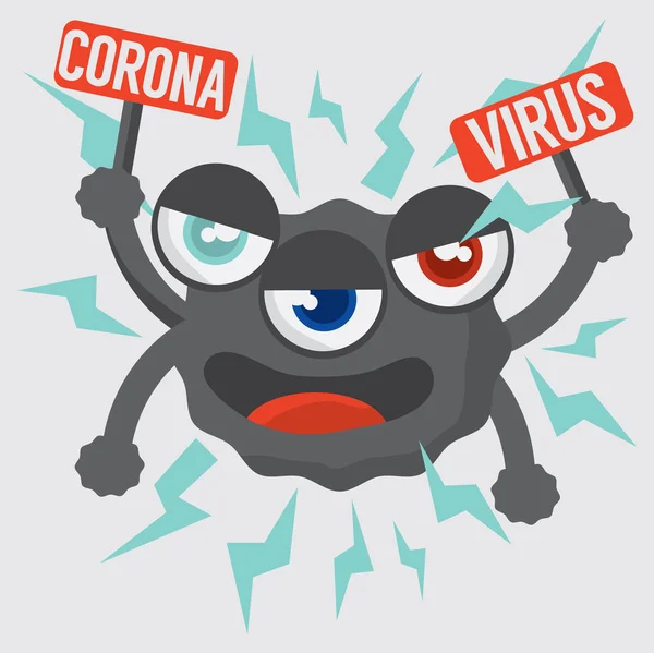 Corona Virus or ncov Bat Vector Illustration — стоковий вектор