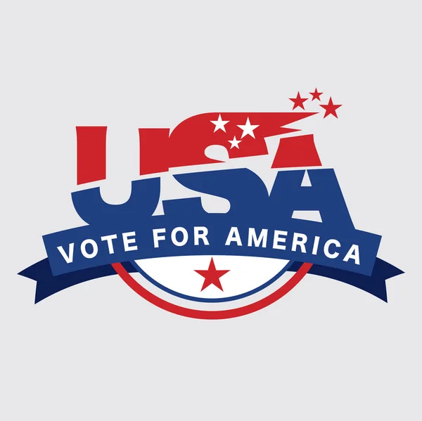 2020 États Unis Amérique Élection Présidentielle Conception Vote Typographie Logo — Image vectorielle