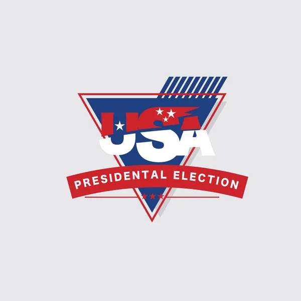États Unis Amérique Élection Présidentielle Conception Vote Typographie Logo Illustration — Image vectorielle