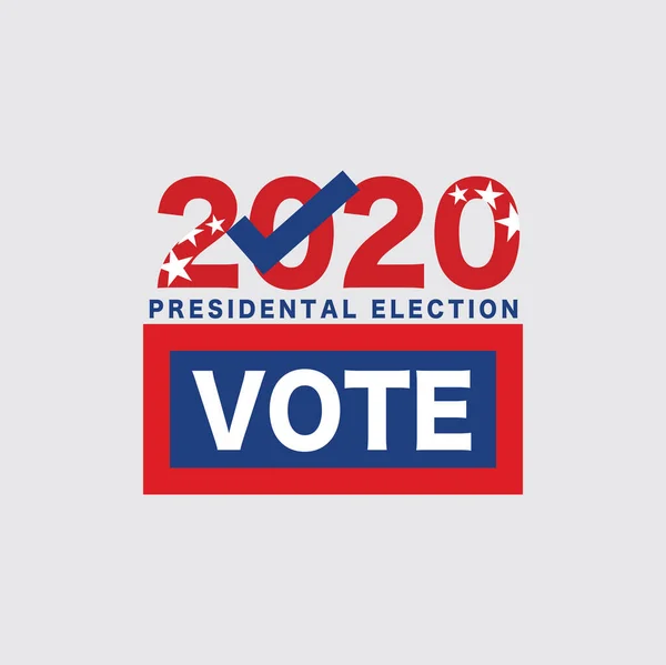 2020 Stati Uniti America Elezioni Presidenziali Voto Design Tipografia Logo — Vettoriale Stock