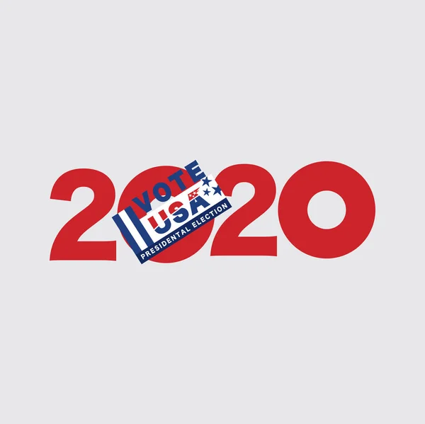 2020 United Stated America Presidential Election Vote Design Typography Logo — Stockový vektor