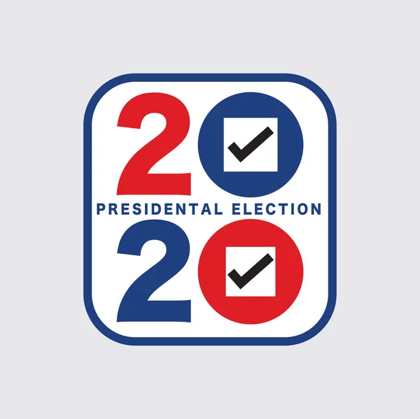 2020 United Stated America Elecciones Presidenciales Votar Diseño Tipografía Logo — Vector de stock