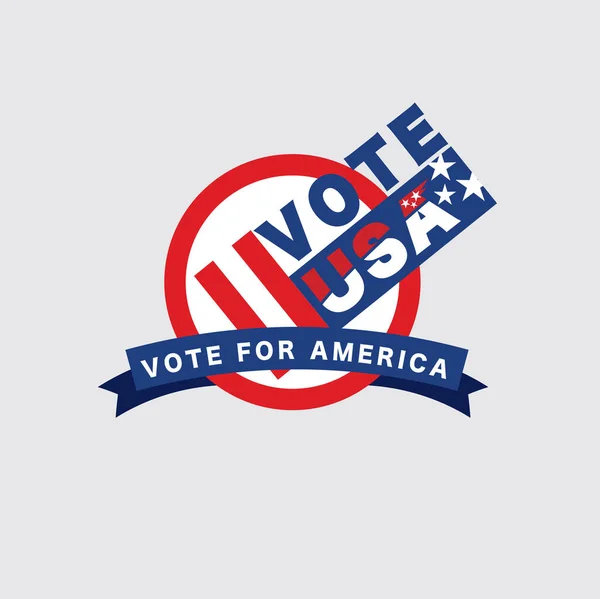 Estados Unidos América Elecciones Presidenciales Voto Diseño Tipografía Logo Vector — Vector de stock