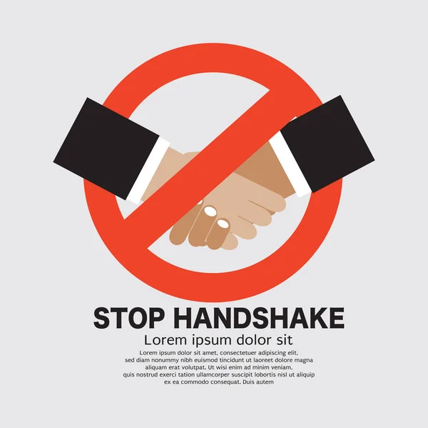 Parar Handshake Conceito Negócio Ilustração Vetorial — Vetor de Stock