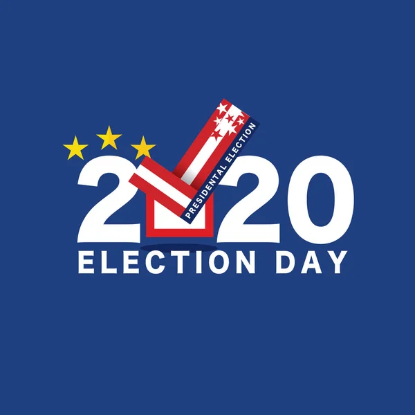 Élection Présidentielle 2020 Typographie Vote Illustration Vectorielle — Image vectorielle