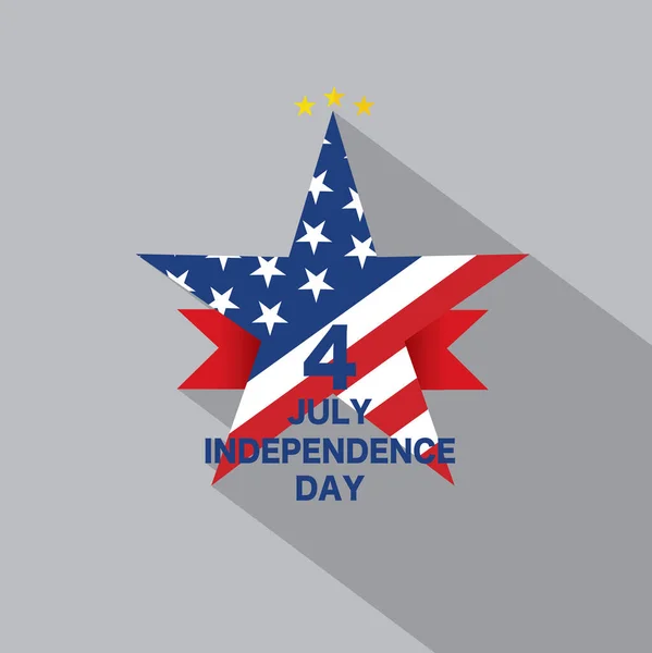 Unabhängigkeitstag Juli Nationalfeiertag Der Vereinigten Staaten Star Usa Flagge Design — Stockvektor