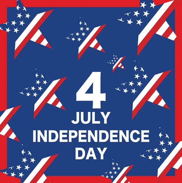 Unabhängigkeitstag Juli Nationalfeiertag Der Vereinigten Staaten Design Poster Vector Illustration — Stockvektor