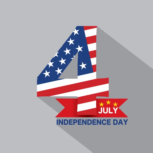 Onafhankelijkheidsdag Juli United States National Day Design Typografie Vector Illustration — Stockvector