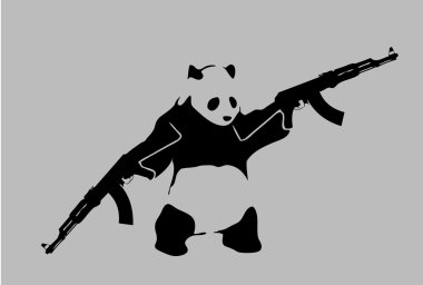 Silahlı ayı panda logosu