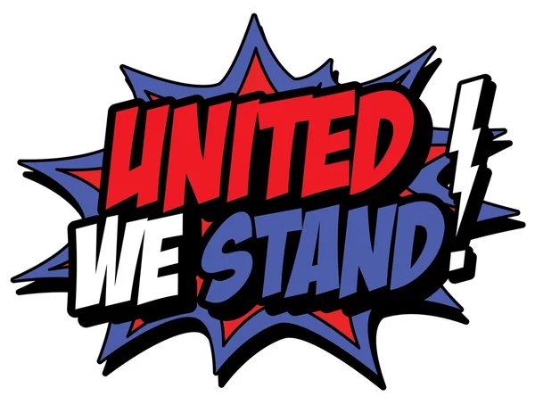 United we stand logo — Stock Vector