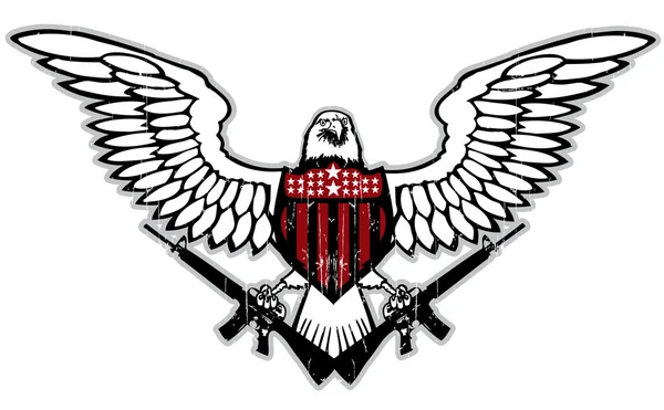 Farbiges Logo mit Adler — Stockvektor