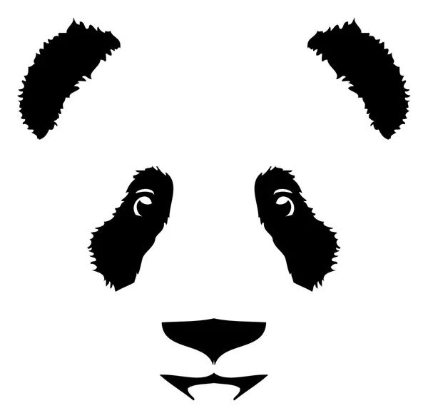 Desain logo dengan beruang panda Stok Ilustrasi 