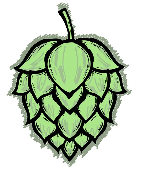 Etiqueta de símbolo de cerveza Hop — Vector de stock