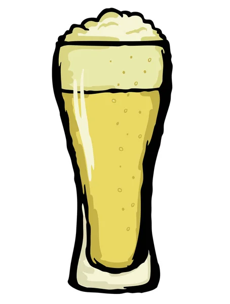 Groot glas bier — Stockvector