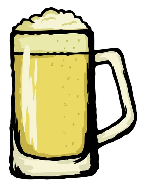 Big mug of beer — Stock Vector