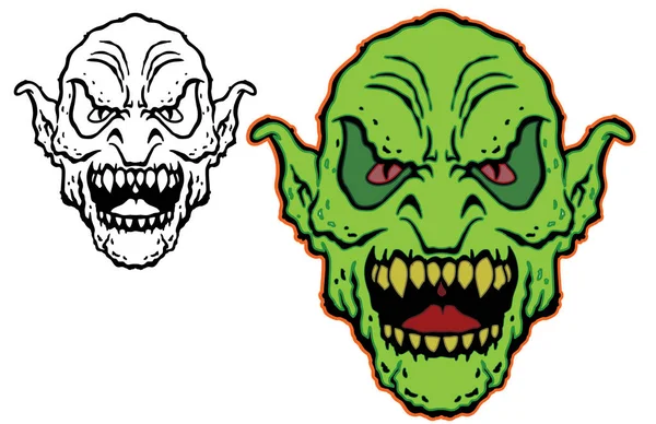 Monstres en colère sur blanc — Image vectorielle