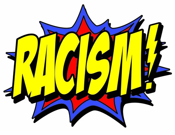 Racism explosion sign — Stock Vector