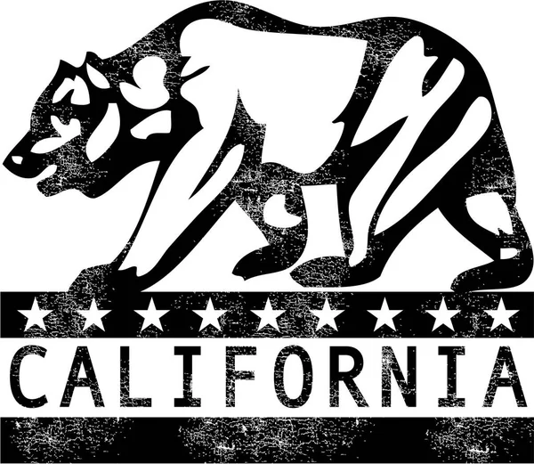 Stato della bandiera californiana — Vettoriale Stock
