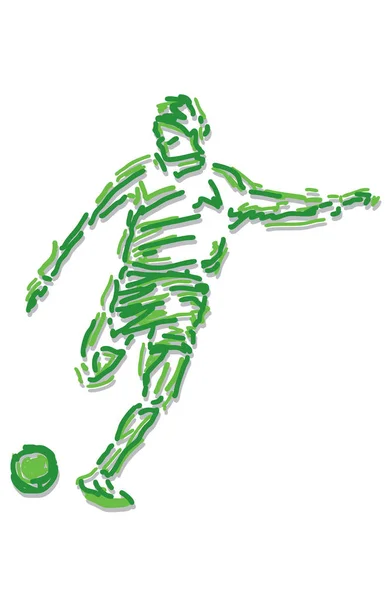 Fotbalový vole, ilustrace — Stockový vektor