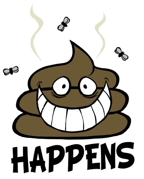 Funny cartoon poop — Stock Vector