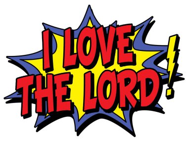 Word kabarcık ile renkli söyleyerek - Rab aşk