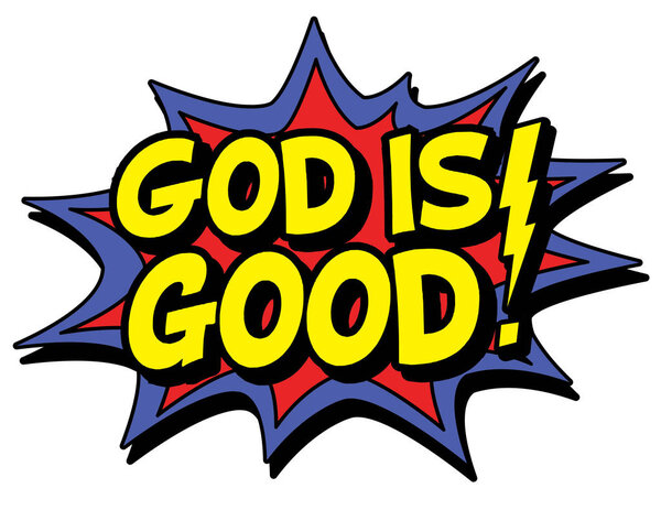 God comic burst, vector illustration
