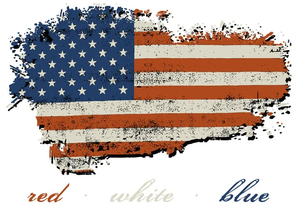 Ilustracja Wektorowa Szorstki Flaga Usa — Wektor stockowy