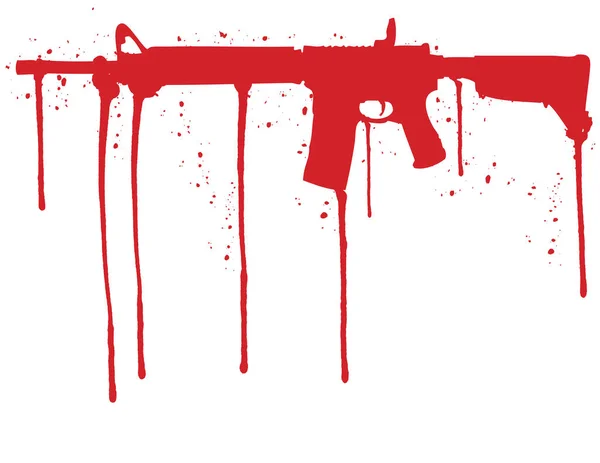 Pistola Sangre Ilustración Vectorial — Vector de stock