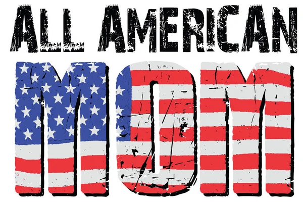 All American Mom Illustrazione Vettoriale — Vettoriale Stock