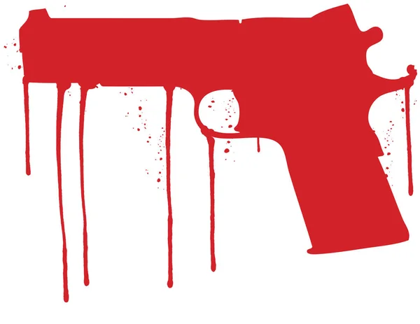 Pistola Sangre Ilustración Vectorial — Vector de stock