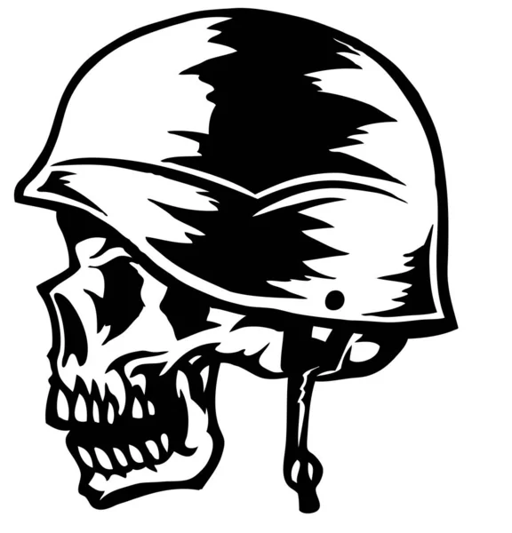 Tarnung Totenkopf Armee Mann — Stockvektor