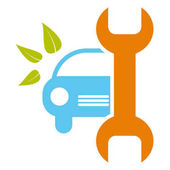 Auto-Service-Schild - gesunde Umwelt, Bio-Konzept 