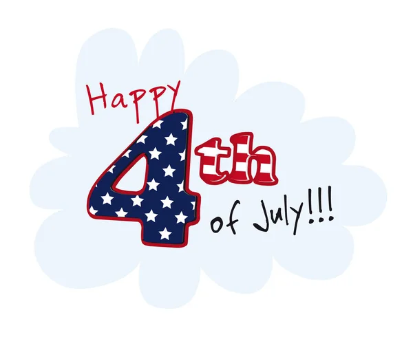 Happy 4th of July - vector illustration — Stock Vector