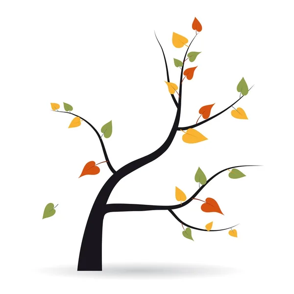 Árvore Outono Ilustração Vetorial — Vetor de Stock