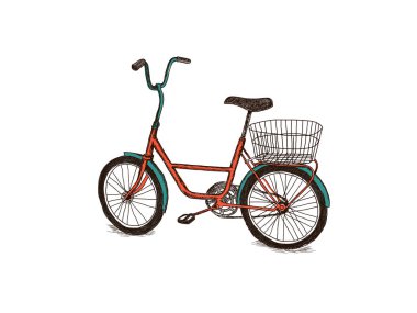 elle çizilmiş Bisiklet