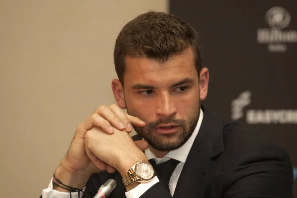 Giocatori tenis bulgari e francesi Grigor Dimitrov Gael Monfils — Foto Stock