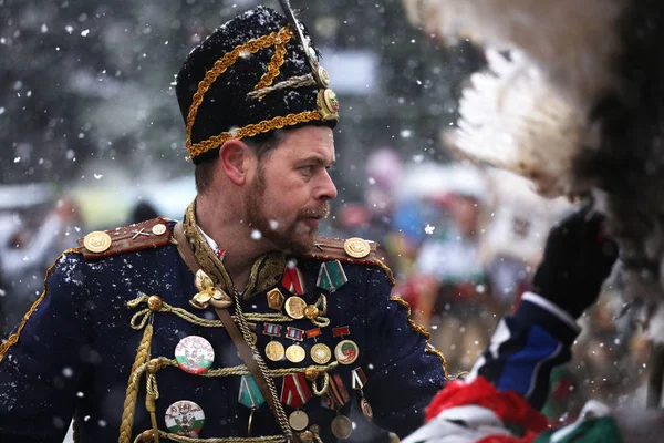 Festival der Maskenspiele surova in Breznik, Bulgarien. — Stockfoto