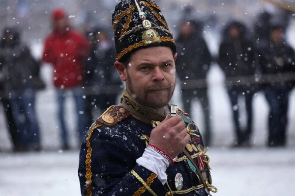 Festival dei giochi in maschera Surova a Breznik, Bulgaria . — Foto Stock