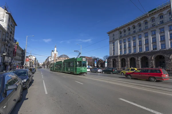 Вид на бульвар "Принцеса Марія Луїза", Софія, Болгарія — стокове фото