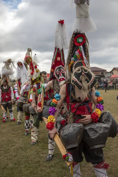 Festival de máscaras en Elin Pelin, Bulgaria. Cultura, indígena — Foto de Stock