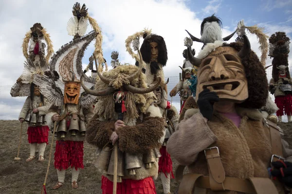 Festival de máscaras en Elin Pelin, Bulgaria. Cultura, indígena —  Fotos de Stock