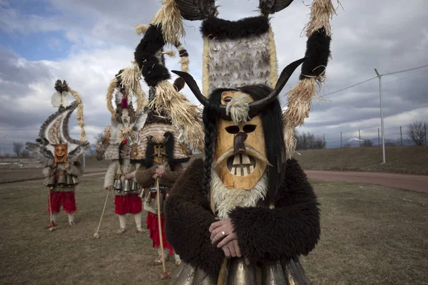 Masquerade festival in Elin Pelin, Bulgaria. Culture, indigenous — 图库照片