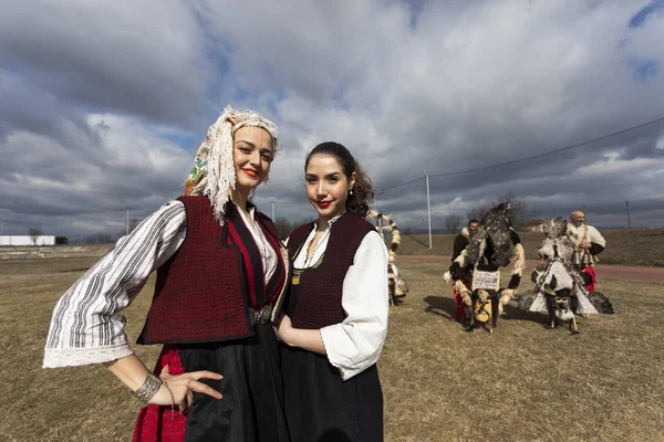 Festival de máscaras em Elin Pelin, Bulgária. Cultura, indígena — Fotografia de Stock