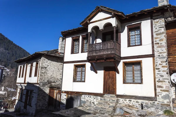 Shiroka Laka Bulgaria Marzo 2020 Casas Pueblo Antiguas Montaña Rodopa — Foto de Stock