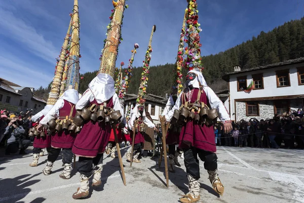 Shiroka Laka Bulgaria Marzo 2020 Festival Máscaras Shiroka Laka Bulgaria — Foto de Stock