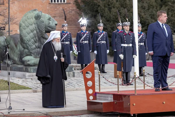 Софія Болгарія Березень 2020 Болгарський Патріарх Неофіт Святкує Звільнення Болгарії — стокове фото